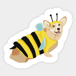 Corgi Bumblebee Sticker